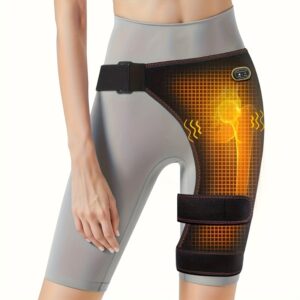 Usb-Powered Heated Hip Support, Featuring Thermal Compression And Vibration Massage for The Thigh Area, Designed to Wrap Around The Hip (Single Unit)