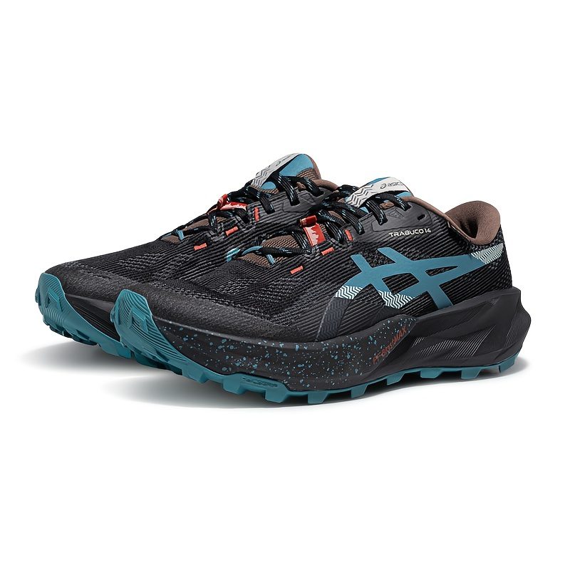 ASICS Men's Trail Running Shoes, Grippy and Wear-Resistant Sneakers, Breathable Running Shoes, TRABUCO 14 GTX, Black, 1011C165-001 - Image 3