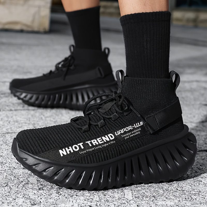 Men's Lightweight Sneakers - Non-Slip MD Sole, Breathable Sneakers for Gym, Running, Walking - All-Day Comfort Slip/resl Closure - Neon Yellow & Black Accent - Casual & Formal Shoes - Durable Lightweight Design for Everyday & Special Events, Outdoor Walking, Sporty Look, Supportive Sole, Versatile Footwear, Fitness Enthusiasts - Image 10