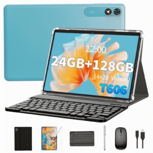 New Tablet PC, 24GB(4GB+20GB) RAM, 128GB ROM + 1TB Expansion Support, 1280x800 IPS, 5G WiFi, Large Screen Tablet (without Sd Card&adapter), Valentine's Day Gift, Optional Versions: [Tablet with Keyboard, Mouse, Stand Case, Stylus]/[ Tablet ONLY]