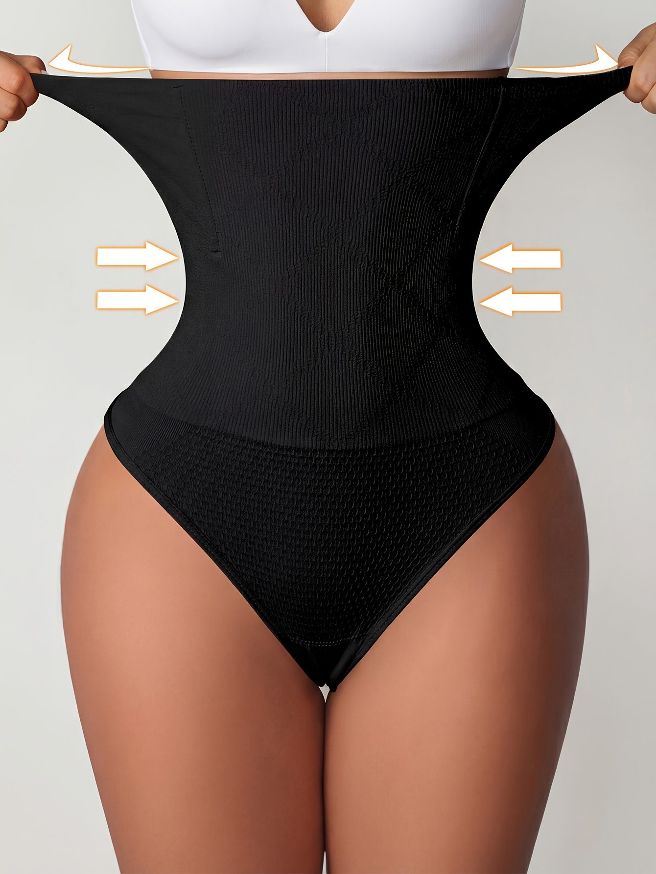 1pc High Waist Seamless Women's Thong Tummy Control Panties Women's Shapewear Buttock Lifter Tummy Control Waist Trainer Body Shaper Flat Belly Women's Shapewear - Image 2