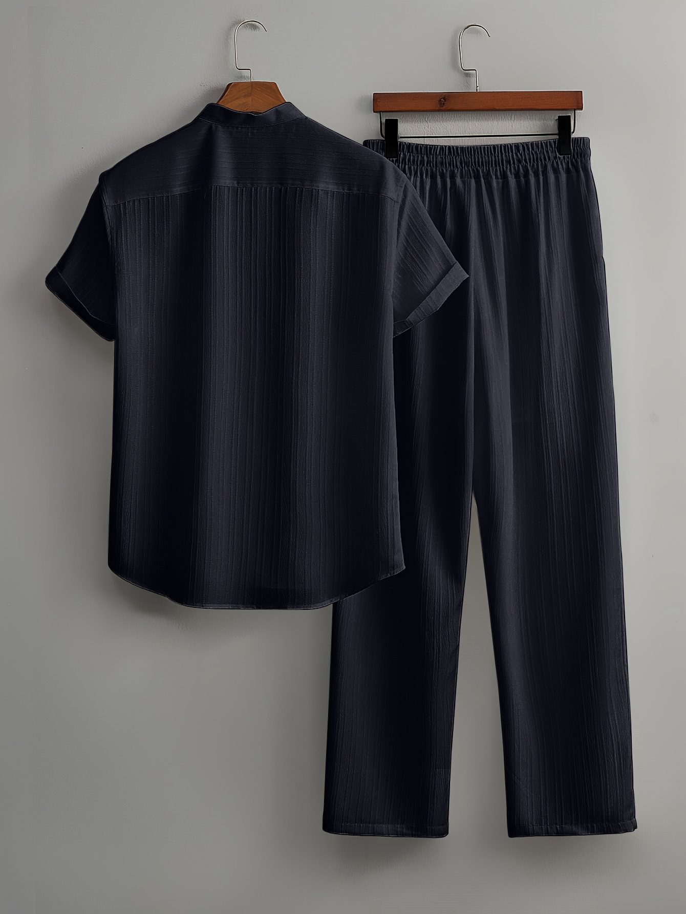 Short Sleeve Shirt + Drawstring Pants 2pcs Set Breathable Casual Outfit Suitable for Beach Vacation Party - Image 8