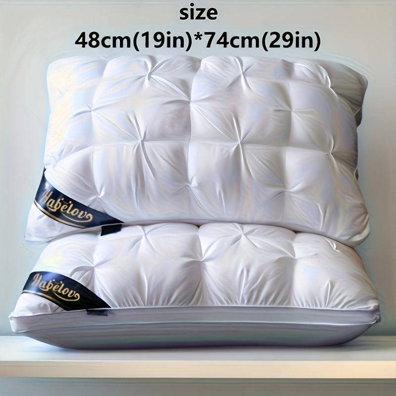 1/2 Luxury Hotel Quality Pillow, Deep Sleep Neck Support, Four Seasons Non-Collapsing High Pillow Core, Hypoallergenic Polyester Fiber Cover, Modern Pillow Design | Soft Texture End, Sleeping Pillow, Cooling Pillow, Neck Pillow, Gift - Image 3