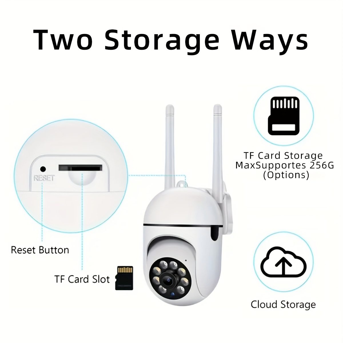 4-Pack Full HD WiFi IP Smart Security Cameras, 1080P Surveillance System with Integrated PTZ Control, AI Motion Detection, Full-Color Night Vision, Two-Way Audio, and 2.4GHz High-Speed WiFi Connection - Image 10