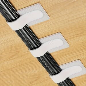 20/50/100pcs of Black And White Data Cable Organizers, Power Strip Cable Holders, Charging Line Fixers, And Self-Adhesive Ties for Cable Management