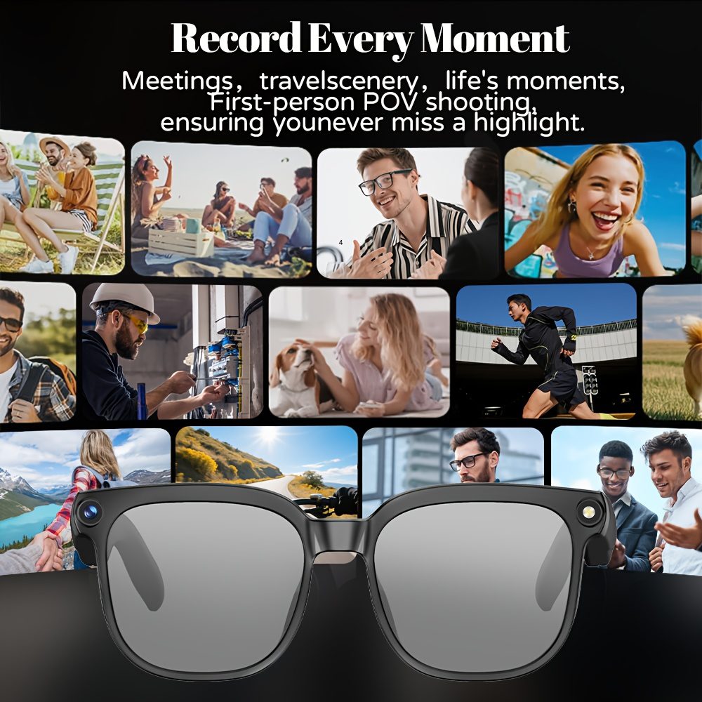 Smart Glasses Equipped with AI for Real-Time Translation And Object Identification, Featuring Open-Ear Audio, a Lightweight Design, And Up to 8 Hours of Battery Life, Perfect for Daily Use, Work, Travel - Image 8
