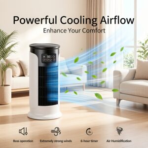 Portable 3-in-1 Water-cooled Air Conditioner with Two Ice Packs, Equipped with a Humidifier, Featuring Dazzling LED Lights and a Fan. Built-in USB Cooling Unit with a 450ml Large-capacity Water Tank, Supports 6-speed Wind Adjustment, and Adjustable