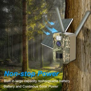 SZSINOCAM Solar 4G Wildlife Camera | Ultra HD Night Vision & 0.2s Trigger | Phone Access Anywhere | 24/7 Weather Resistant Monitoring
