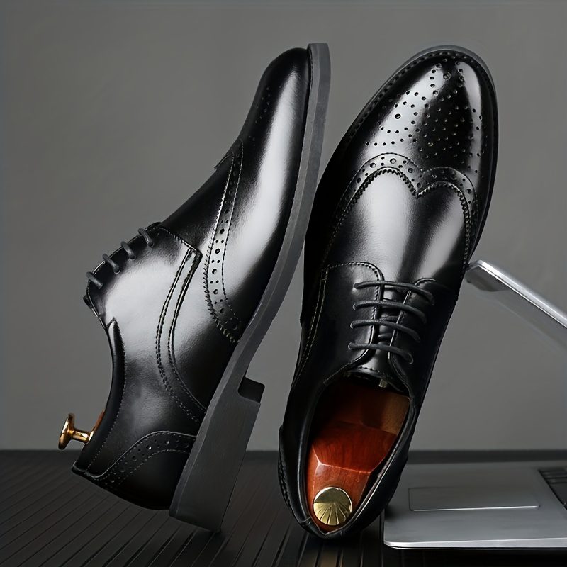 2025 Spring/Summer New Men'S Business Versatile Banquet Wedding Shoes Men'S Versatile Formal Wear Brogue Fashion Trendy Shoes - Image 5