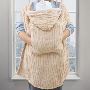 1pc Shawl Windproof and Warm Plush Blanket Outdoor Cloak Is the Perfect Gift
