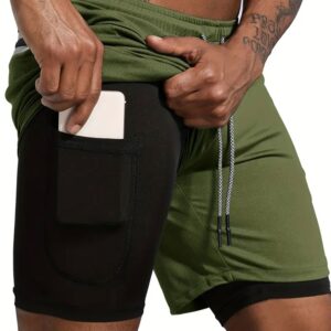 Men'S Fast-Drying Dual-Purpose Athletic Shorts, Ideal for Training And Comfortable Night Runs