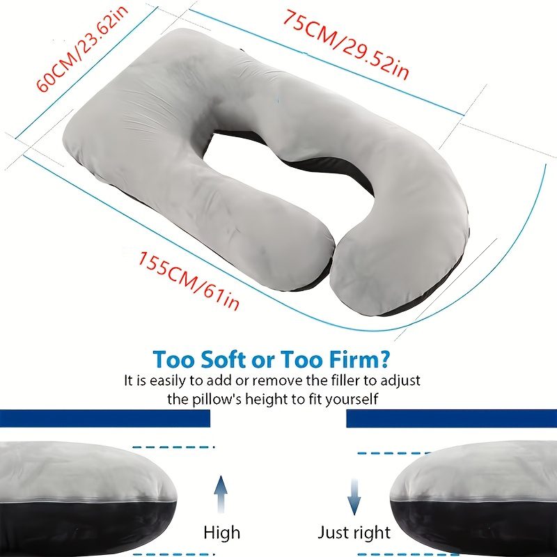 New U-shaped Ergonomic Body Pillow for Fatigue Relief and Posture Support - Image 3