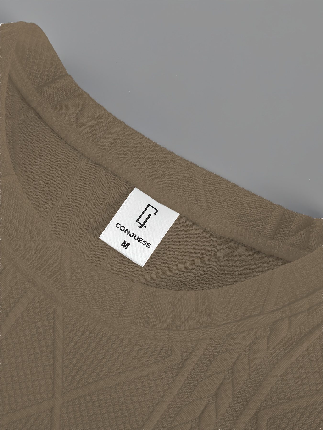 Men'S Suit Round Neck Car Knit Label Tassel Texture Short Sleeve Top Drawstring Slant Pocket Long Pants Casual Two-Piece Set - Image 8