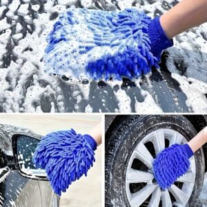 1pc Ultra-Soft Chenille Car Wash Glove - Double-Sided Plush Microfiber for Auto Detailing and Cleaning, Car Wash Accessory