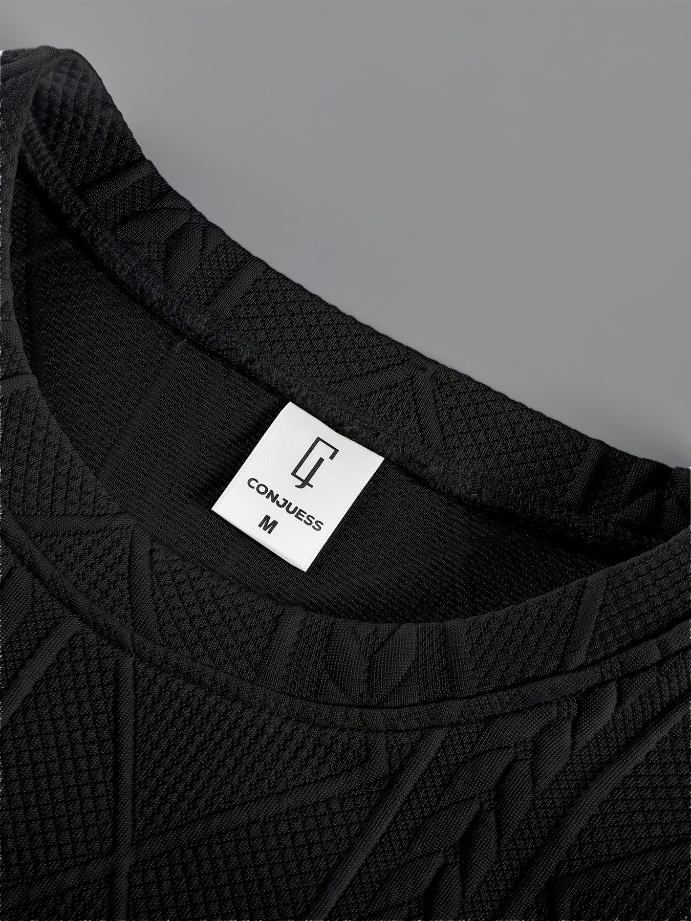 Men'S Suit Round Neck Car Knit Label Tassel Texture Short Sleeve Top Drawstring Slant Pocket Long Pants Casual Two-Piece Set - Image 9
