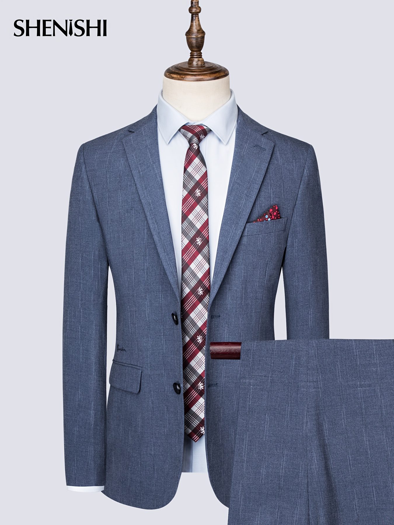 Men'S Single-Button Suit Set, Casual Formal Wear, Business Attire Two-Piece