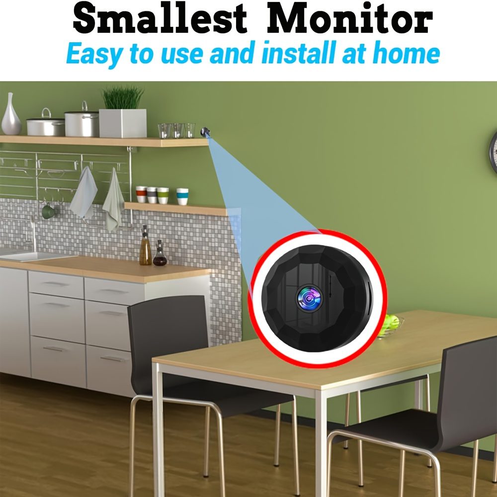 Smart Wireless Security Camera - 2.4GHz WiFi Indoor/Outdoor, USB Rechargeable for Travel/Renters | Home Pet Monitoring, No SD Card, Mobile App - Image 4