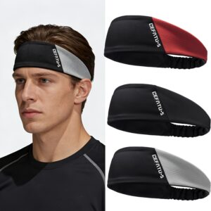3pcs Elastic Sports Hair Band, Yoga Headband, Unisex, Men's Fitness Headband, Soft and Comfortable, Sweat-absorbing and Breathable, Suitable for All Seasons, Ideal for Exercise, Fitness, Yoga, Cycling, Basketball, and Running