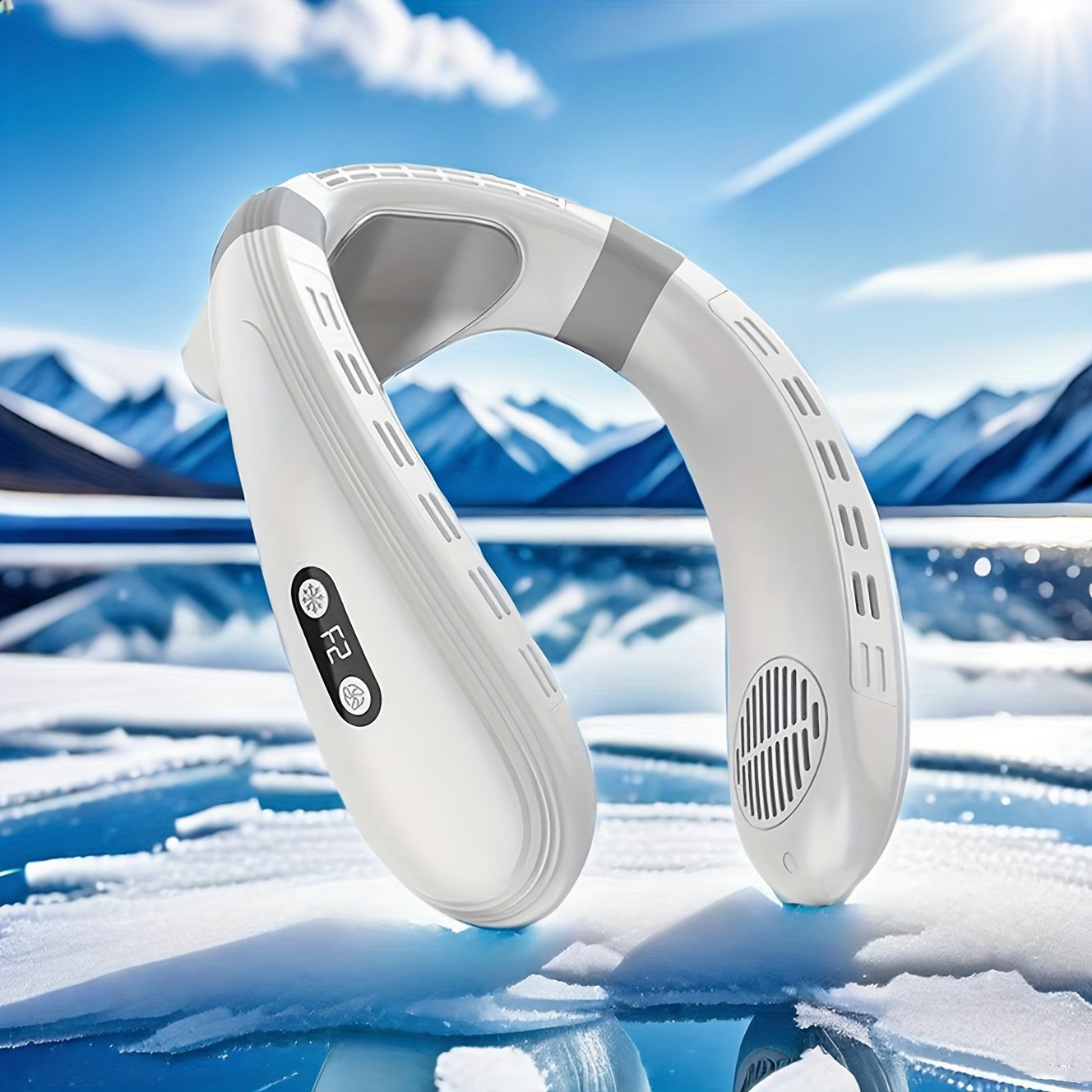 Neck Fan with Back Airflow, Ultra-Long Battery Life of 5200Mah, USB Fan Featuring Semiconductor Cooling Airflow, Bladeless Design, Portable Silent Air Conditioner, Rechargeable Essential for Holidays, Suitable for Both Women And Men - Image 5