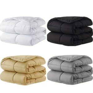 1pc Comforter Duvet Insert - Quilted Comforters, All Season Duvet, Polyester Filling, Bedding Comforter With Corner Tabs