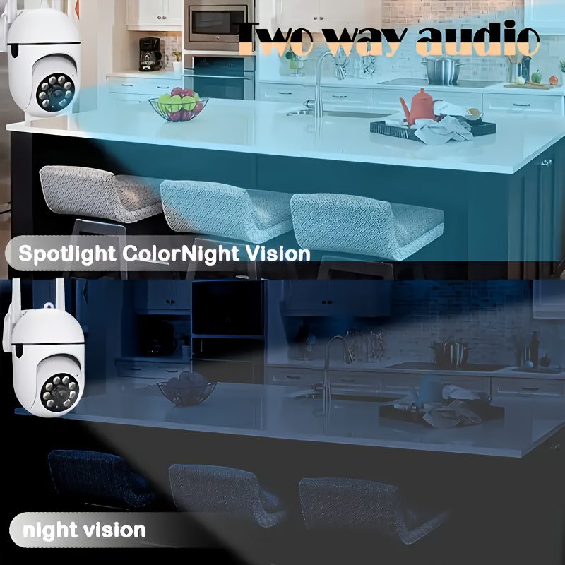 4-Pack Full HD WiFi IP Smart Security Cameras, 1080P Surveillance System with Integrated PTZ Control, AI Motion Detection, Full-Color Night Vision, Two-Way Audio, and 2.4GHz High-Speed WiFi Connection - Image 8