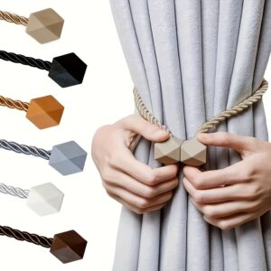 10pcs Magnetic Curtain Tiebacks, No Drilling or Tying Required, Convenient Magnetic Curtain Holdbacks