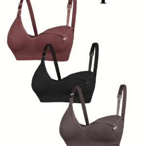 Adjustable Maternity And Nursing Bras for Women, Set of Three