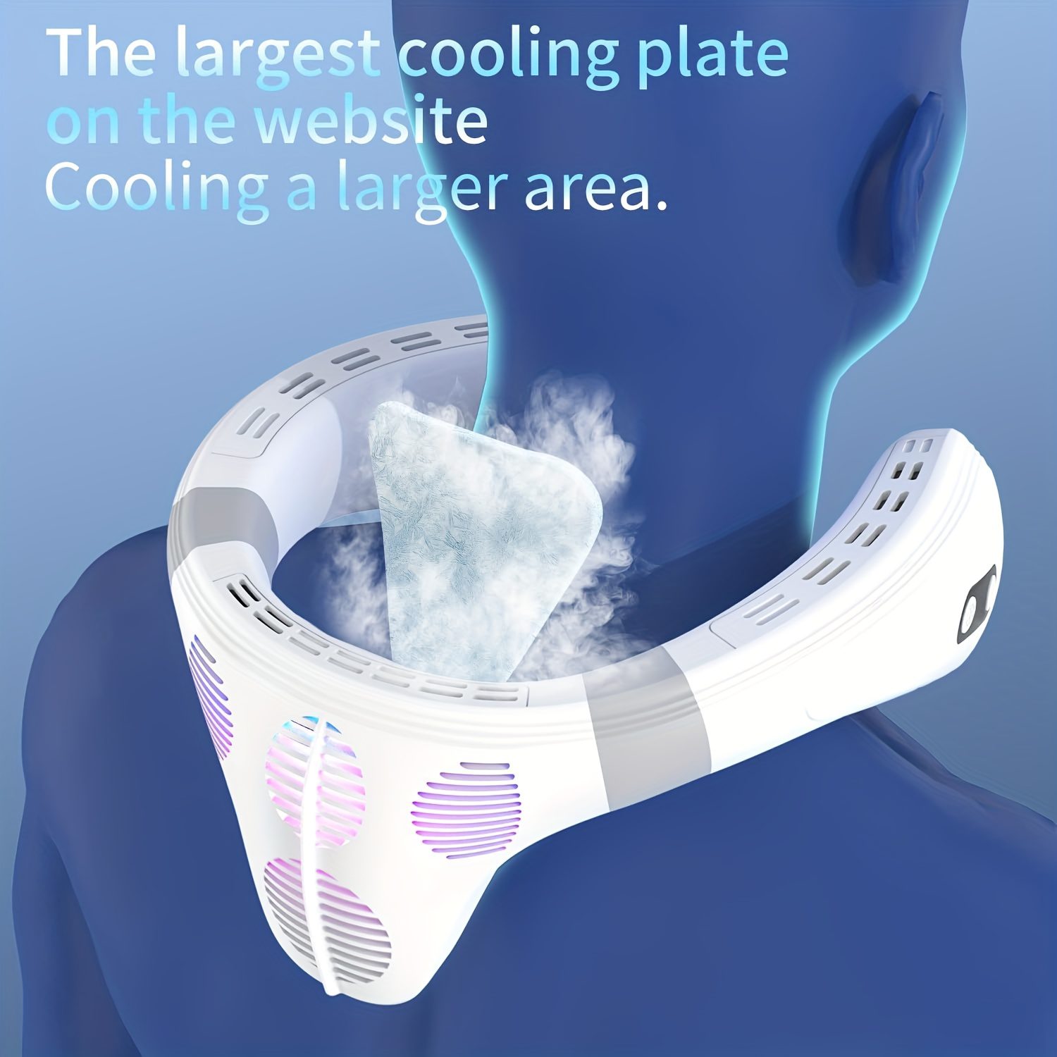 Neck Fan with Back Airflow, Ultra-Long Battery Life of 5200Mah, USB Fan Featuring Semiconductor Cooling Airflow, Bladeless Design, Portable Silent Air Conditioner, Rechargeable Essential for Holidays, Suitable for Both Women And Men - Image 12