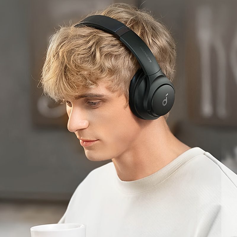 Soundcore by Anker Q20i over-ear headphones, active noise cancellation wireless earphones, HIFI high-quality sports headphones, for running, office, exercise, study, universal mobile phone headphones. - Image 6