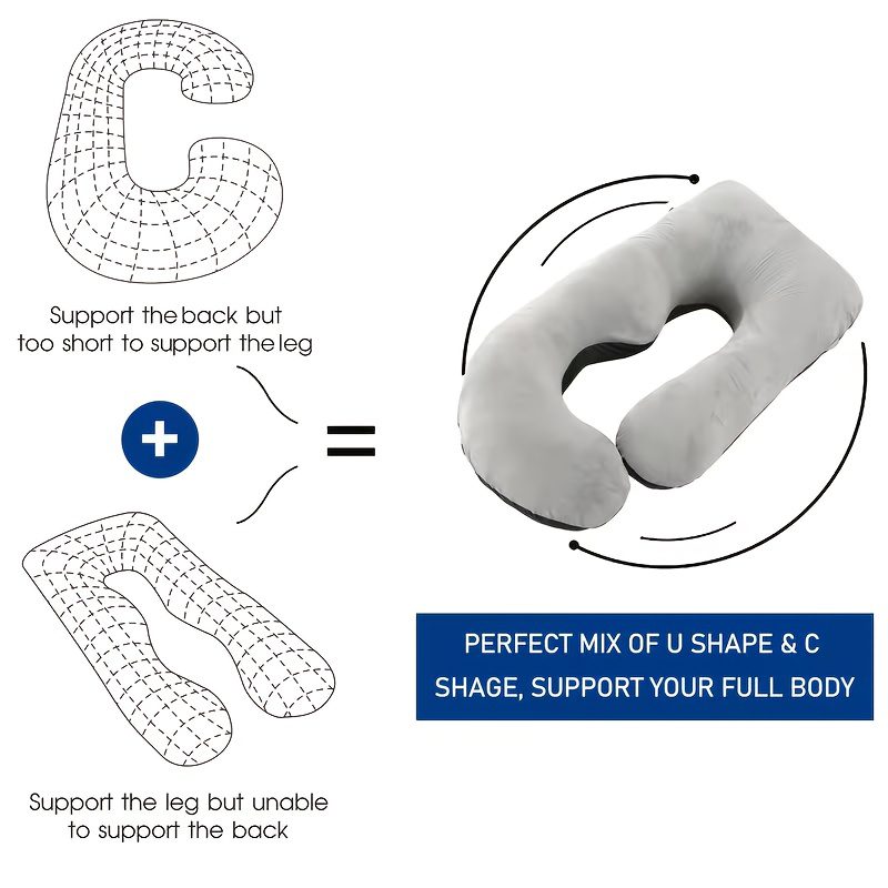 New U-shaped Ergonomic Body Pillow for Fatigue Relief and Posture Support - Image 7