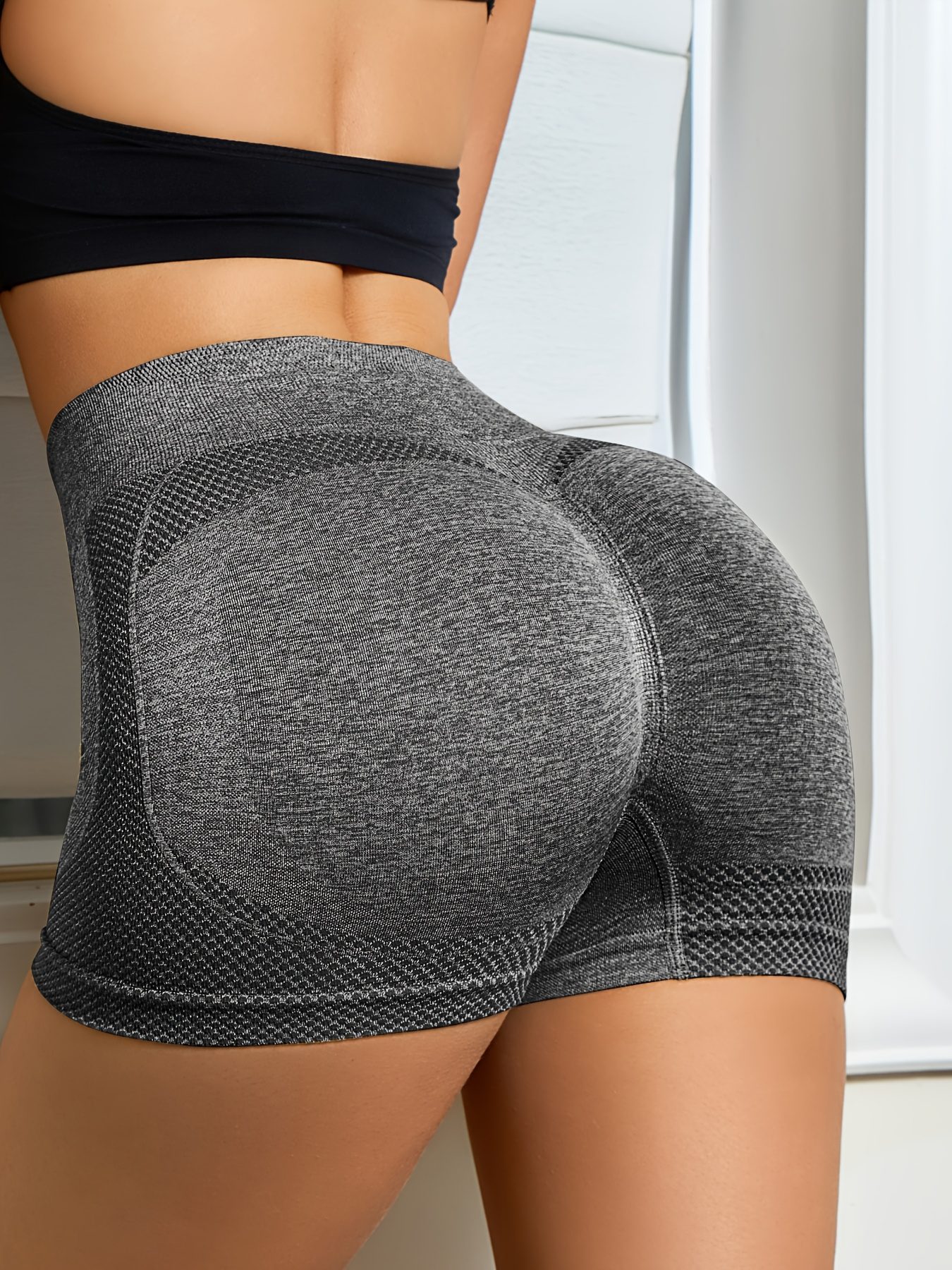 4pcs Women's Seamless High-Waist Butt-Lifting Shorts - Value Combo, Three-Dimensional Butt-Shaping, Tummy Control, Honeycomb Mesh, Breathable, High-Elasticity, Skin-Friendly, No Rolling Edges, Anti-See-Through, Body-Hugging - Image 5