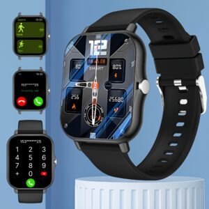 New Smart Watch Suitable for Both Men And Women | Valentine'S Day Gift - Wireless Calling/Texting/Multiple Sports Modes/Remote Camera Control/Fitness Tracker, Compatible with Iphone And Android, USB Charging, Silicone Strap, Smart Connectivity