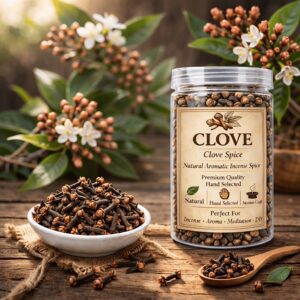 Natural Clove Premium Spice Granules Suitable for DIY Incense Making, Blends, Meditation & Yoga - Plant-Based Clove Powder for Home Air Freshener, Handmade Gift, Raw Materials for Crafts, No Feathering Smoke