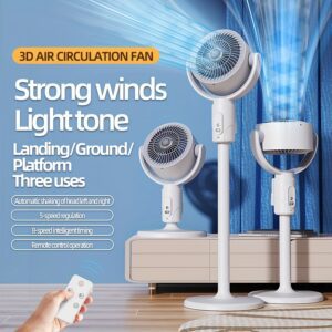 Adjustable High and Low Fans with 5-Speed Type-C Charging Port, Lithium Battery Power Supply, Remote Control, Modern Fan USB Charging Port – Perfect Christmas Gift!