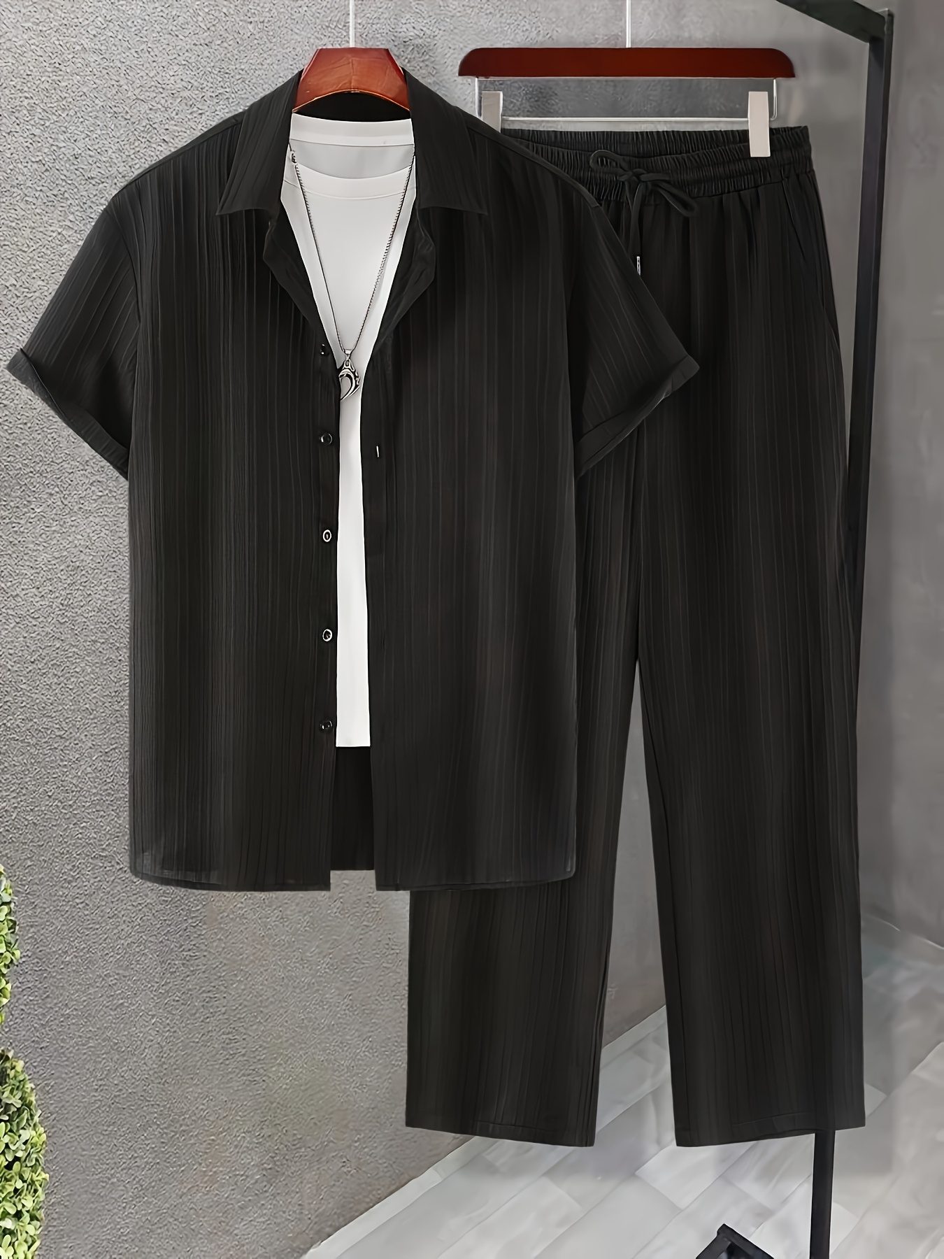 -Border Men'S Casual Athletic Top And Bottom Set by Pearson Selected - Image 3