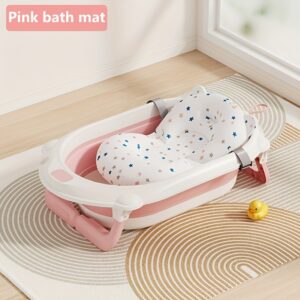 Foldable Bathing Set, Bi-directional Folding Design for Both Sitting and Lying Positions, Extended, Widened, and Deepened Design, Hands-free Growth, High-quality PP Material, Light Beige Color, Friendly and Odor-free, Non-slip Foot Pads, Reinforced