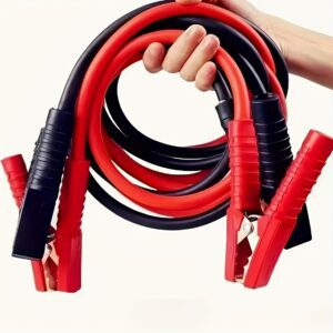 Durable Car Jump Starter Cable Set with Battery Clamps, Featuring Insulated Booster Cables with Crocodile Clips, Designed for Emergency Vehicle Battery Charging - Cold-Resistant And Corrosion-Proof - Suitable for Car Battery Clamps, Without Battery