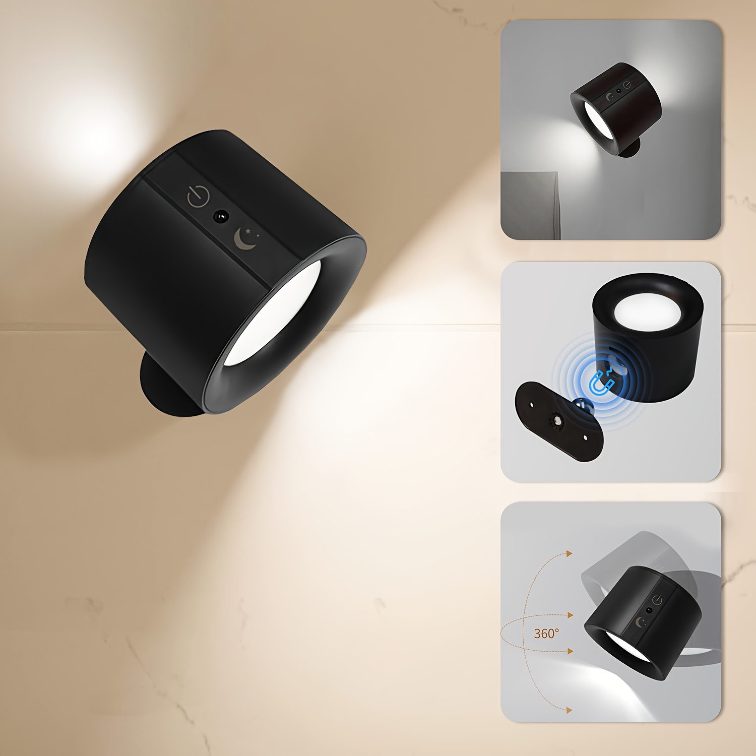 Two Smart Wall Lamps Featuring Three Control Options (Touch, Remote, Daylight Sensor), Rechargeable with a 1200Mah Battery, Adjustable Brightness, Easy Installation, Three Lighting Modes (White, Warm, And a Combination of Both) - Image 7