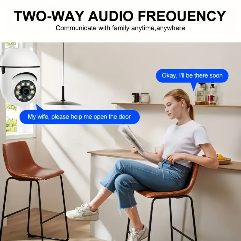 4-Pack Full HD WiFi IP Smart Security Cameras, 1080P Surveillance System with Integrated PTZ Control, AI Motion Detection, Full-Color Night Vision, Two-Way Audio, and 2.4GHz High-Speed WiFi Connection - Image 4