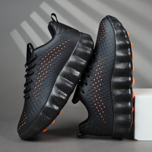 AZBZCZ Men's Low-Top Sneakers Upper & Sole Cushioned Sole - Minimalist Round Toe Lace-Up Casual Shoes Suitable for Outdoor, Gym, Daily Wear, - Comfortable Athletic Footwear for Urban Style and -Terrain Use
