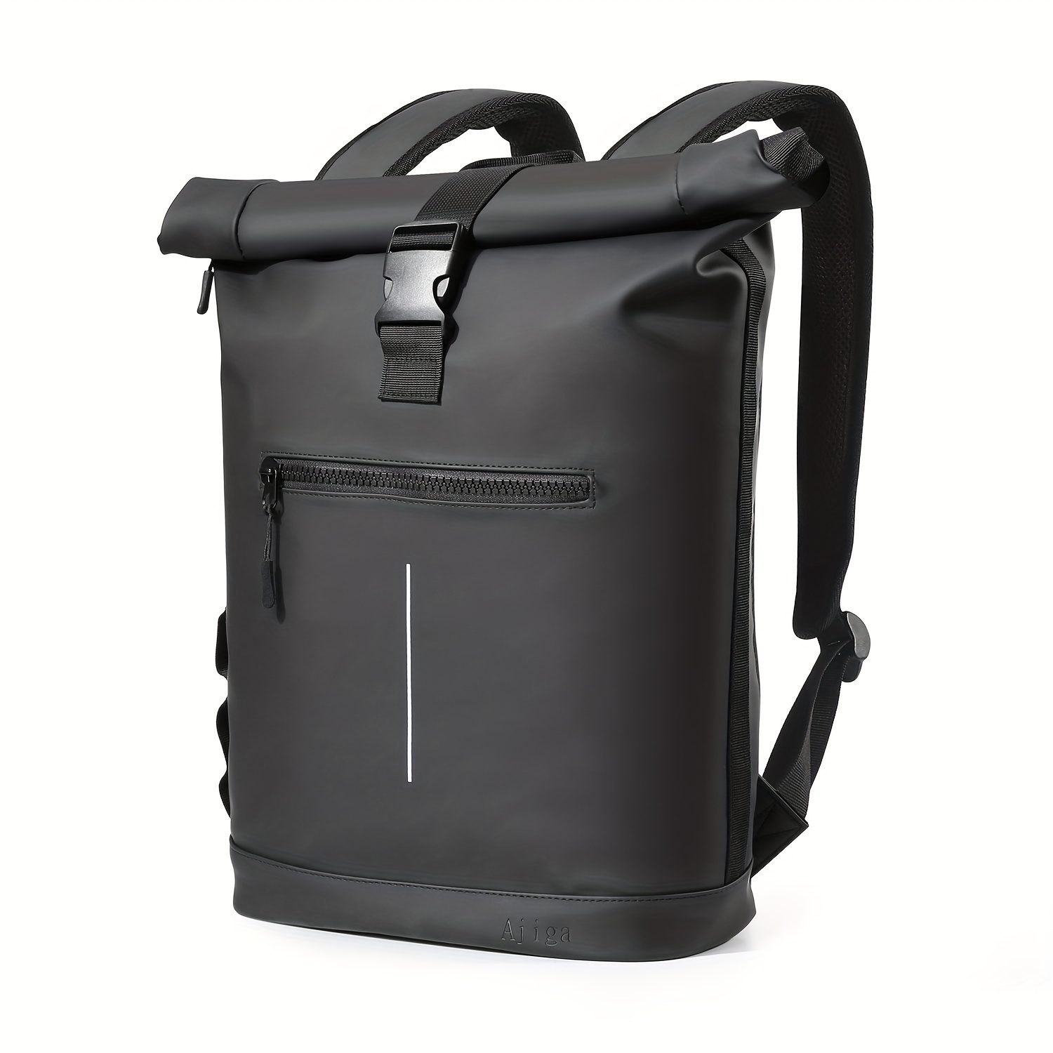 Ajiga Lightweight High Quality Travel Backpack for 43.18cm Laptop - Anti-Theft Zipper, Adjustable Shoulder Straps, Foldable Daypack for Men & Women, Black, Casual Backpack | Foldable Backpack | Adjustable Straps - Image 3