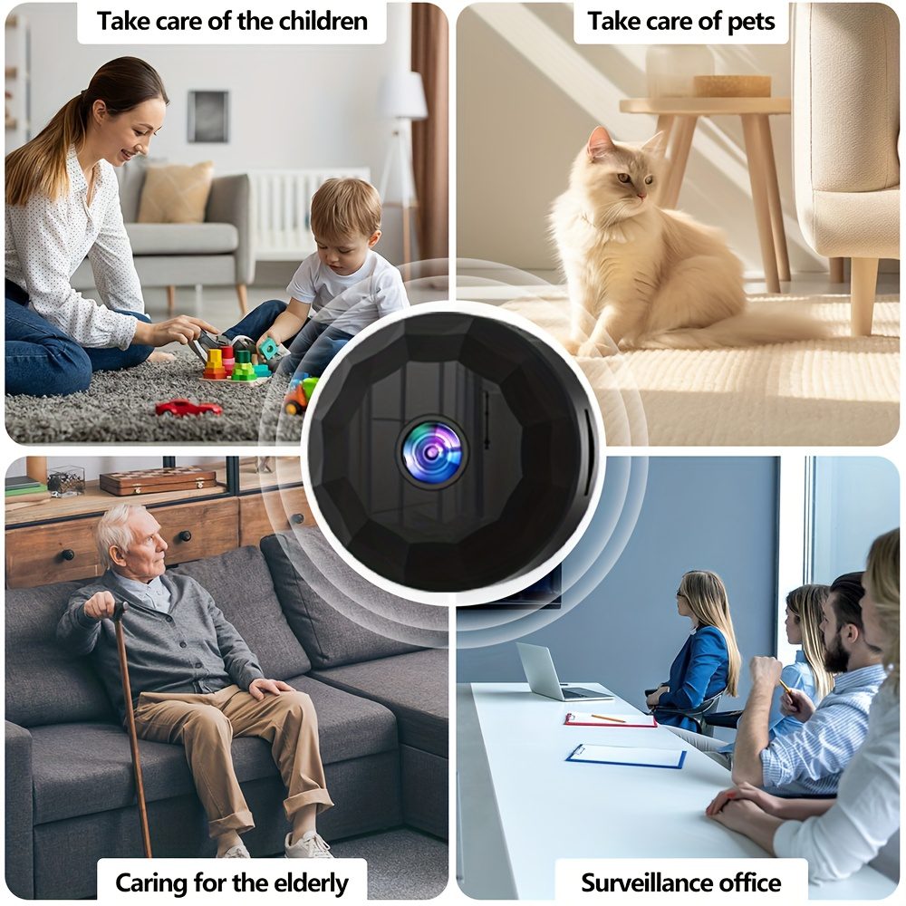 Smart Wireless Security Camera - 2.4GHz WiFi Indoor/Outdoor, USB Rechargeable for Travel/Renters | Home Pet Monitoring, No SD Card, Mobile App - Image 7