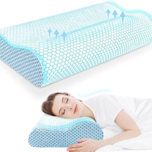 Neck Care Memory Pillow with Ergonomic Design, Dual Height for Different Sleeping Preferences, Honeycomb Fabric for Comfortable Micro-Environment, Slow-Rebound Zero Pressure Technology – Healthy Sleep