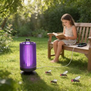 Mosquito for The Yard, Usb-Powered Mosquito Killer, Lawn Mosquito Lamp, Suitable for Bedroom, Kitchen, Living Room, Study, Office, Wall-Mounted And Desktop
