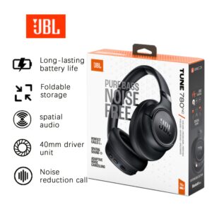 JBL T78ONC Wireless Over-Ear Headphones, BT6.0 Deep Bass Headphones, Noise Cancelling, Long Battery Life, Foldable & Lightweight, for Travel, Work, Sports & Daily Use, Perfect for Adults, Students & Music Lovers