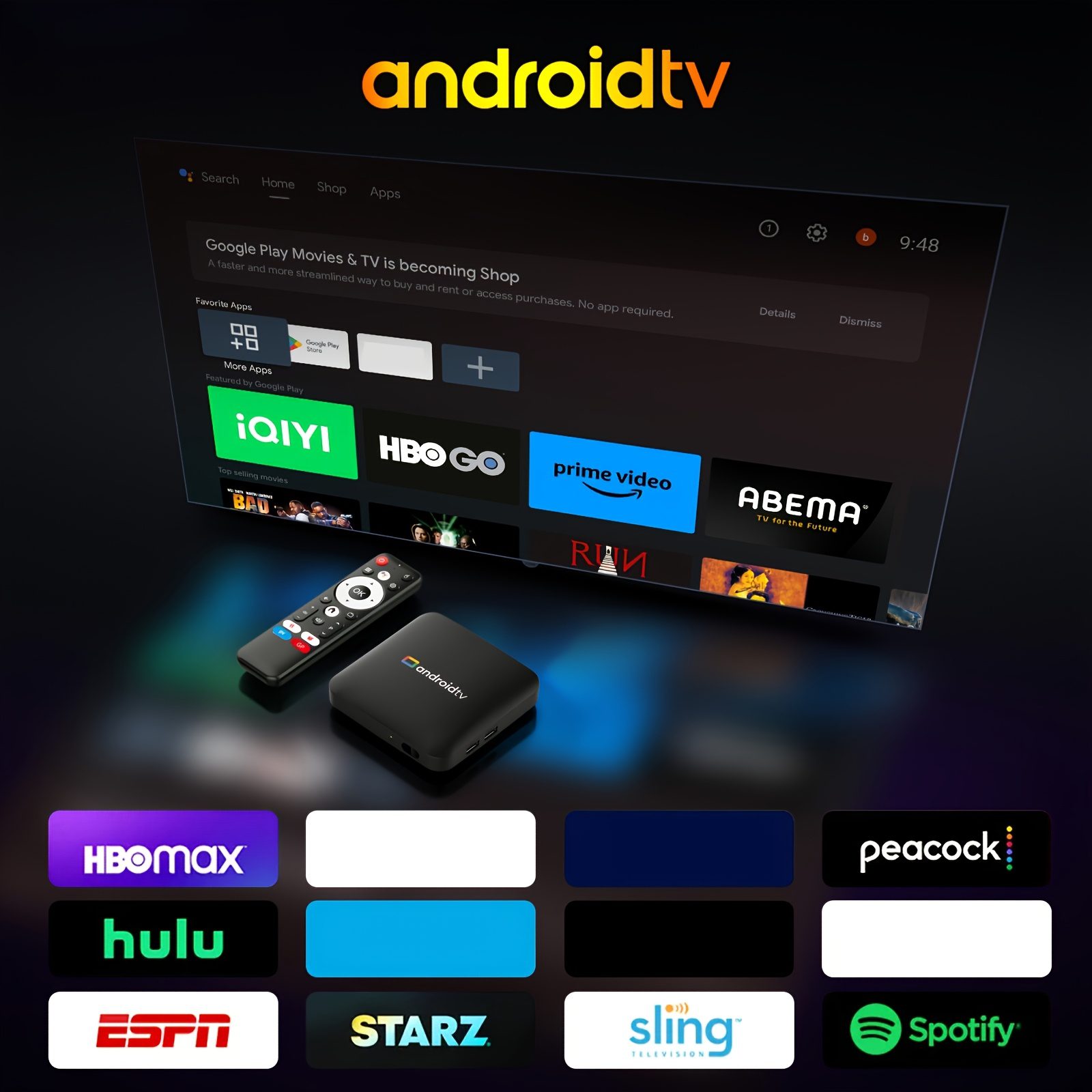 H96 MAX Amlogic S905L3 Quad-Core Cortex-A53@2.0GHz CPU Android 14.0 2gb 16gb TV Stick 4K HD Output 2.4G/5G Dual WiFi BT4.0+ Smart TV Stick Google Voice Assistant, 2T2R Technology, Penta-core ARM Mali-450 GPU, USB2.0*1 - Image 7