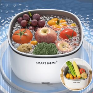 Portable Fruit Vegetable Washing Machine Food Purifier with Handle Food Grains Purifie Basket Kitchen Gadget Kitchen Cleaning Machin