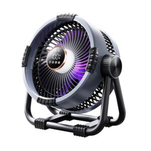 Camping Fan Designed for Outdoor Use, Capable of Blowing Cold Air Up to 30 Feet (10 Meters) Away, Featuring 4 Speed Settings And a 90-Degree Adjustable Tilt, Powered by a 20000Mah Battery And Equipped with a Hook