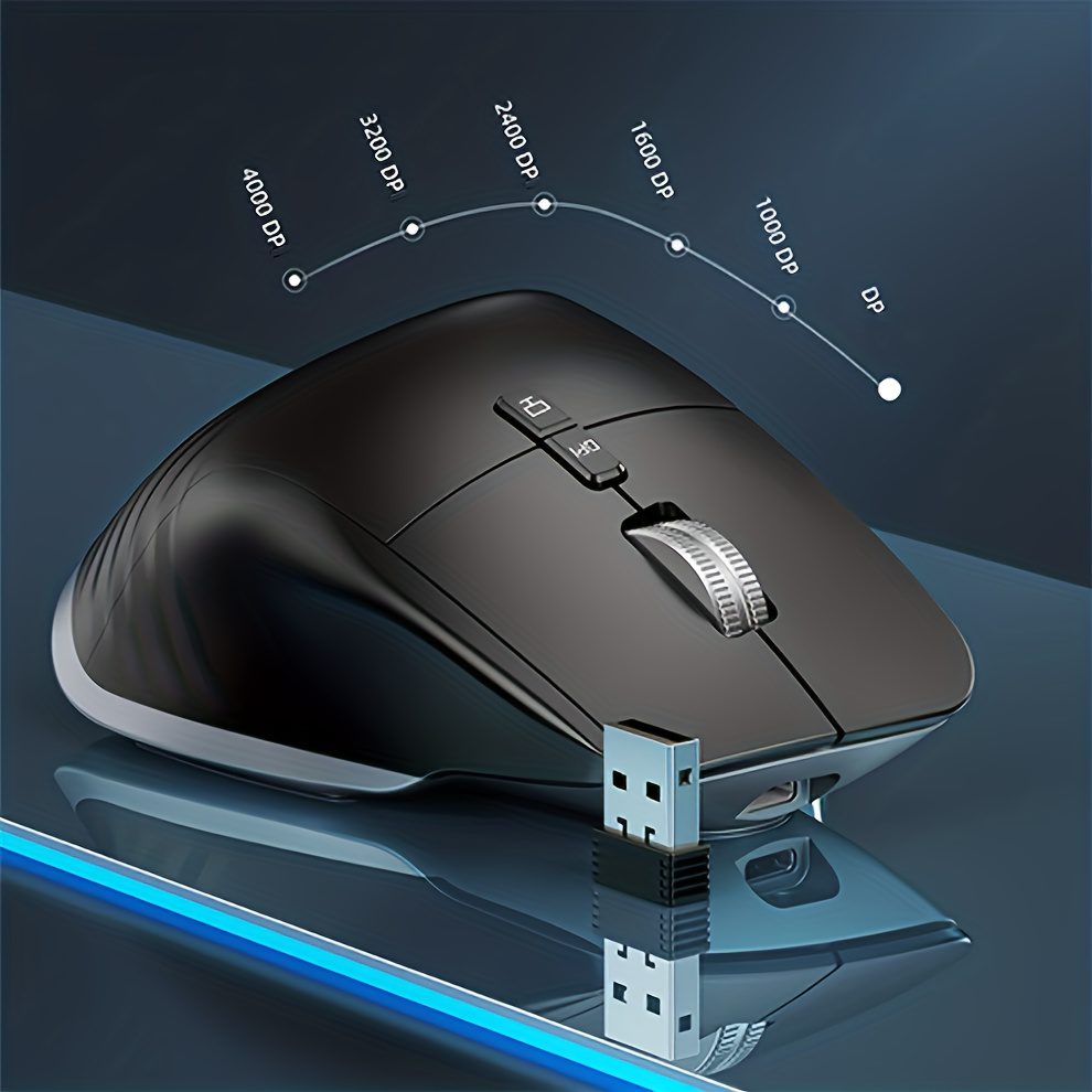 Ergonomic Dual Mode Gaming Mouse RGB 2.4Ghz Wireless Rechargeable Mouse for Multi Device - Image 6