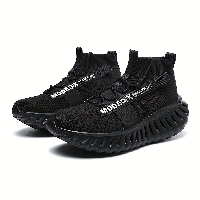 Men's Lightweight Sneakers - Non-Slip MD Sole, Breathable Sneakers for Gym, Running, Walking - All-Day Comfort Slip/resl Closure - Neon Yellow & Black Accent - Casual & Formal Shoes - Durable Lightweight Design for Everyday & Special Events, Outdoor Walking, Sporty Look, Supportive Sole, Versatile Footwear, Fitness Enthusiasts - Image 7
